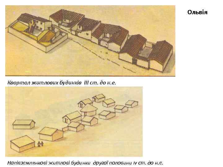 Ольвія Квартал житлових будинків ІІІ ст. до н. е. Напівземлянкові житлові будинки другої половини