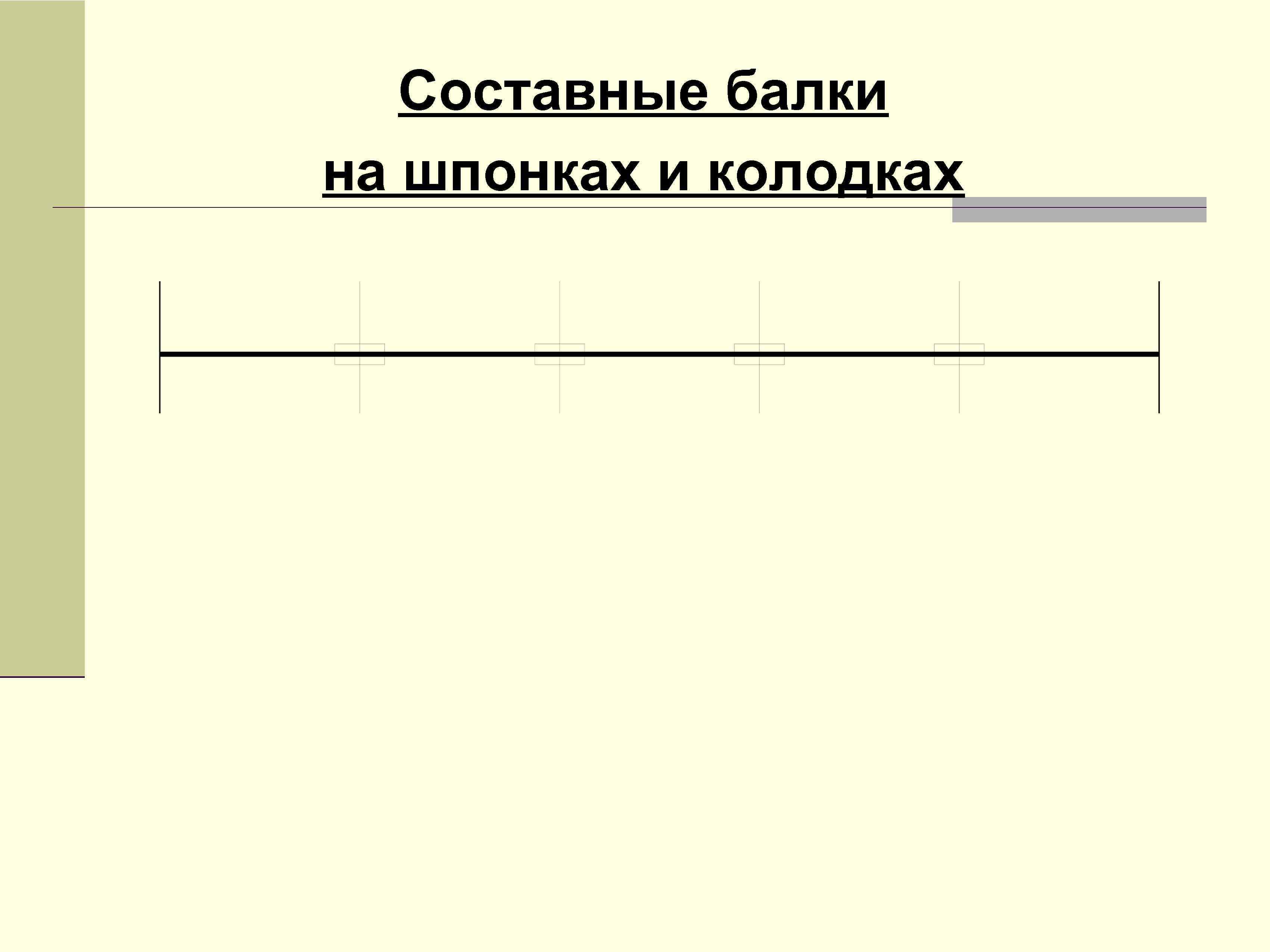 Составные балки на шпонках и колодках 