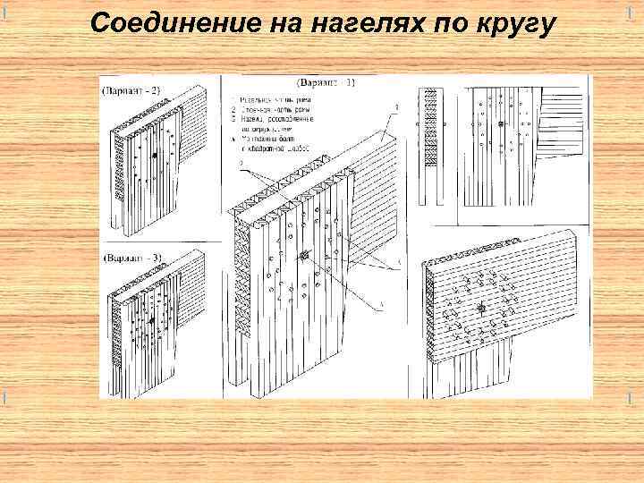 Соединение на нагелях по кругу 