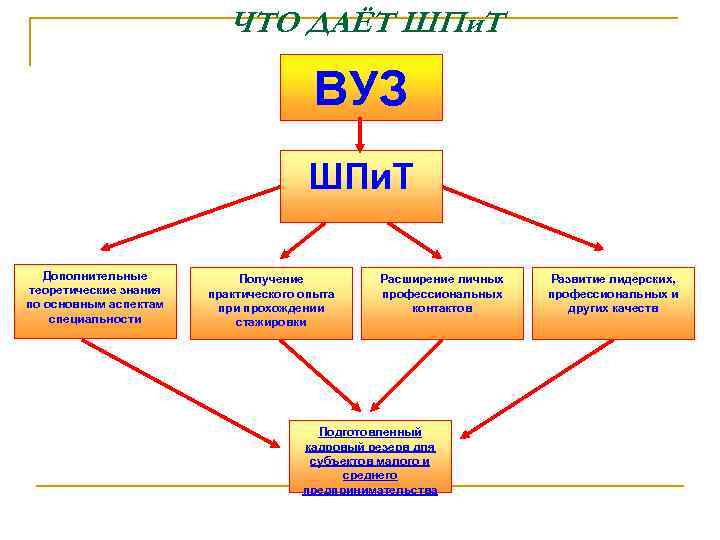 ЧТО ДАЁТ ШПи. Т ВУЗ ШПи. Т Дополнительные теоретические знания по основным аспектам специальности