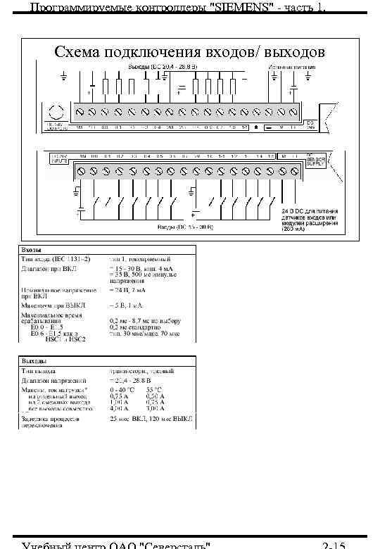 Siemens s1200 схема подключения