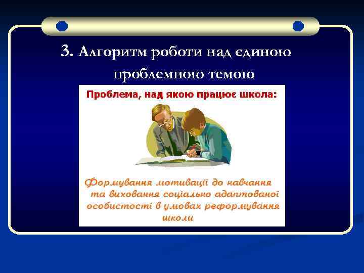 3. Алгоритм роботи над єдиною проблемною темою 