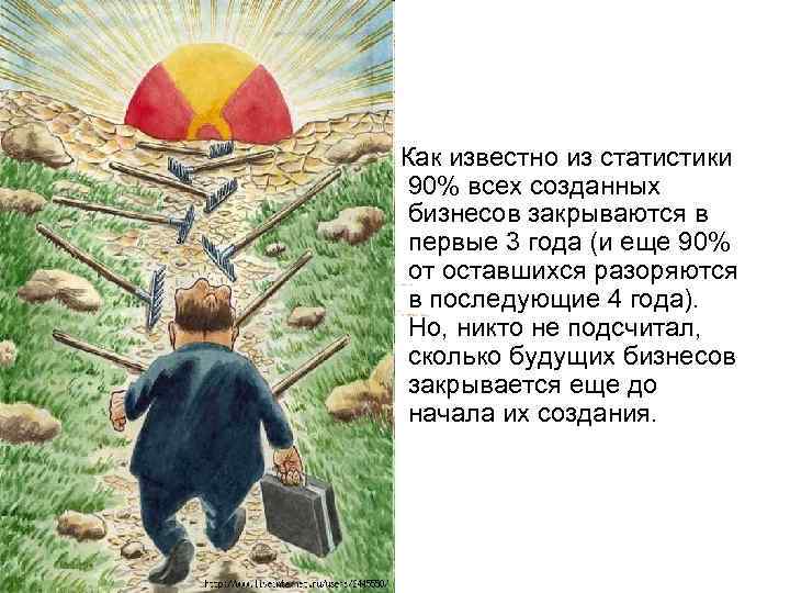 Как известно из статистики 90% всех созданных бизнесов закрываются в первые 3 года (и