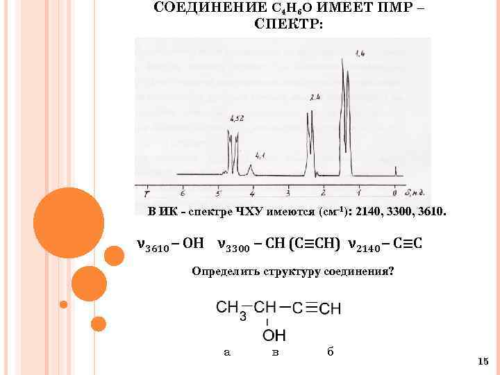 СОЕДИНЕНИЕ С 4 Н 6 О ИМЕЕТ ПМР – СПЕКТР: В ИК - спектре