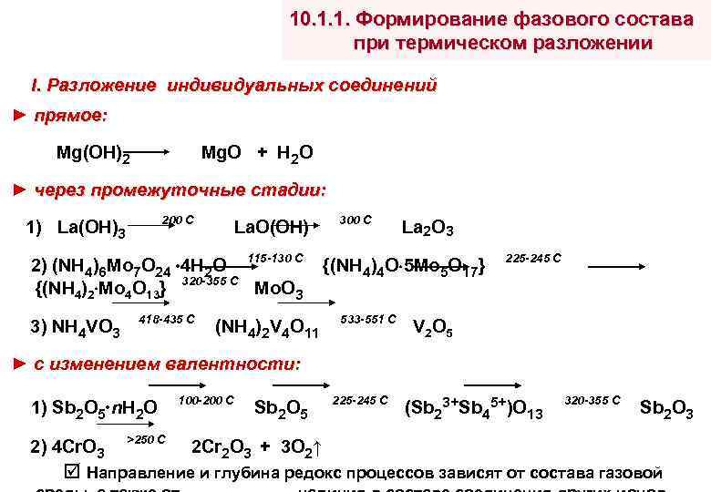 Каталитическое разложение хлората калия реакция