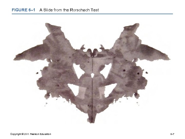 FIGURE 6– 1 A Slide from the Rorschach Test Copyright © 2011 Pearson Education