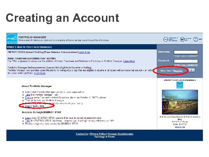 Creating an Account 