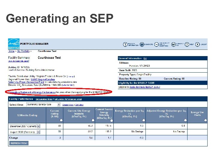 Generating an SEP 