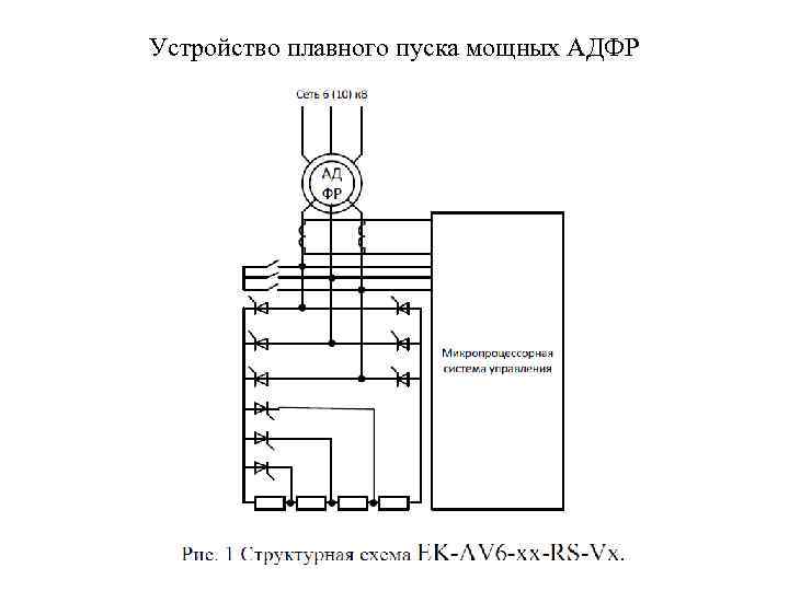 Устройство плавного пуска мощных АДФР 