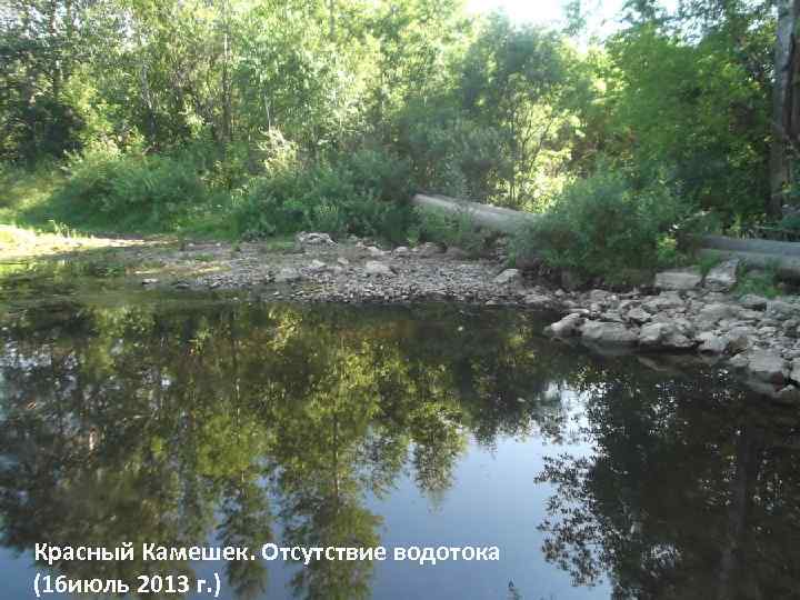 Красный Камешек. Отсутствие водотока (16 июль 2013 г. ) 