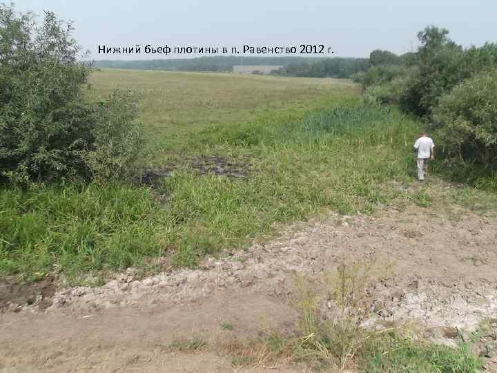 Нижний бьеф плотины в п. Равенство 2012 г. 