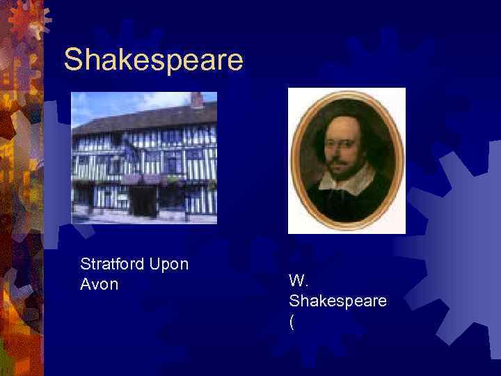 Shakespeare Stratford Upon Avon W. Shakespeare ( 