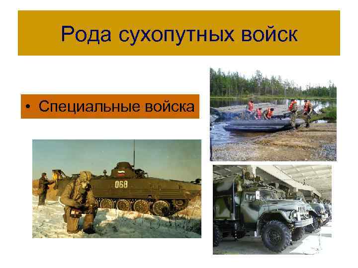 Рода сухопутных войск • Специальные войска 