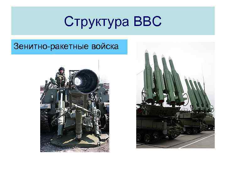 Структура ВВС Зенитно-ракетные войска 