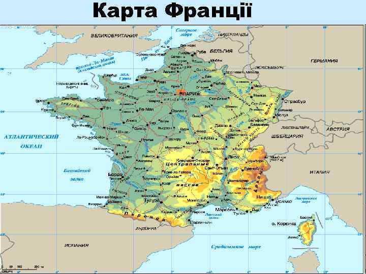 Карта Франції 