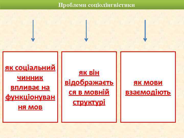Проблеми соціолінгвістики як соціальний чинник впливає на функціонуван ня мов як він відображаєть ся