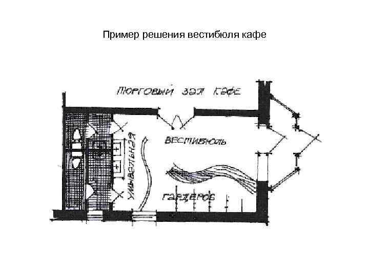 Пример решения вестибюля кафе 