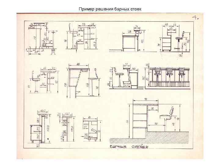 Пример решения барных стоек 