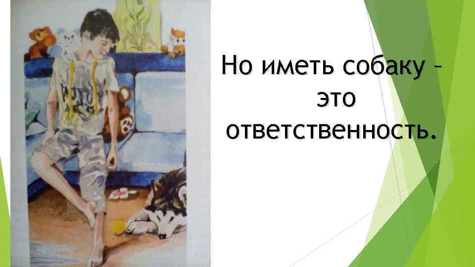 Но иметь собаку – это ответственность. 