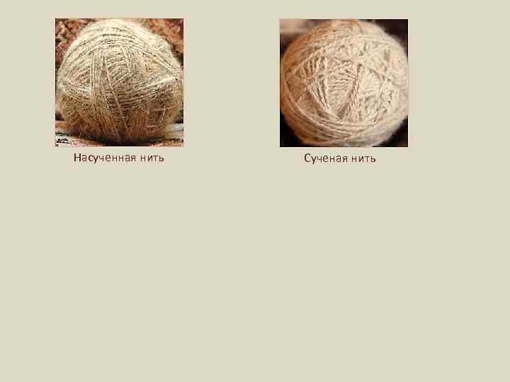 Насученная нить Сученая нить 