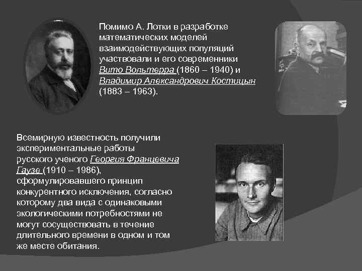 История развития математического анализа. Вито Вольтерра (1860–1940). А лотка ученый. Вито Вольтерра вклад в экологию. Математическая теория борьбы за существование Вольтерра.