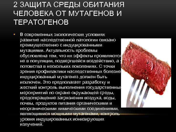 2 ЗАЩИТА СРЕДЫ ОБИТАНИЯ ЧЕЛОВЕКА ОТ МУТАГЕНОВ И ТЕРАТОГЕНОВ • В современных экологических условиях