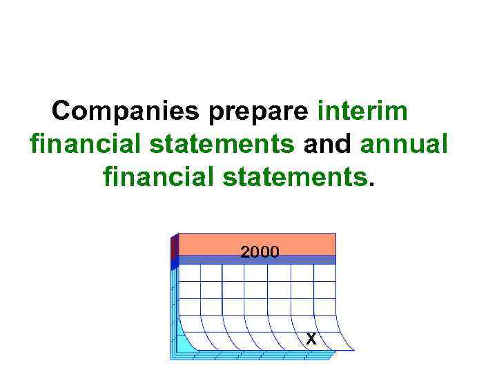 Companies prepare interim financial statements and annual financial statements. 2000 X Mc. Graw-Hill/Irwin ©