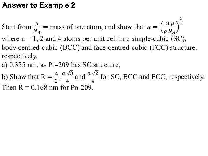 Answer to Example 2 
