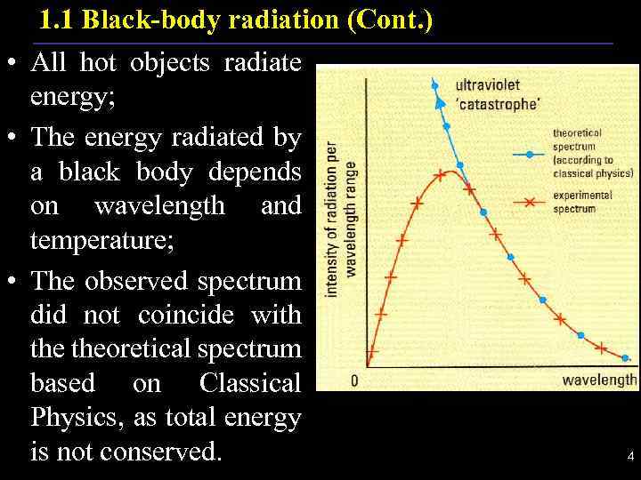 1. 1 Black-body radiation (Cont. ) • All hot objects radiate energy; • The