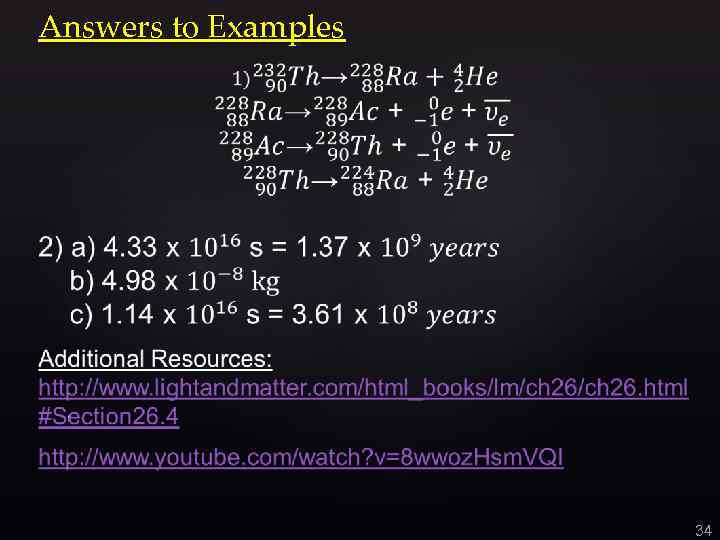 Answers to Examples 34 