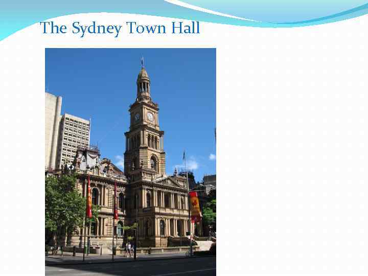 The Sydney Town Hall 