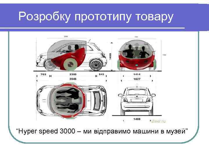 Розробку прототипу товару “Нyper speed 3000 – ми відправимо машини в музей” 