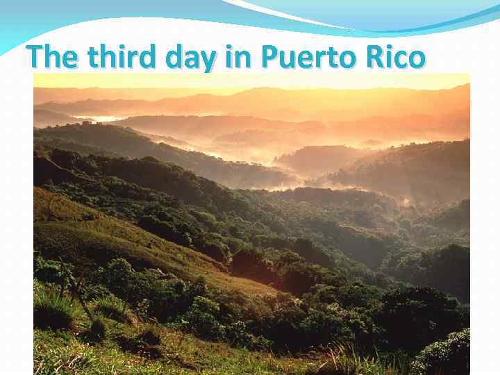 The third day in Puerto Rico 