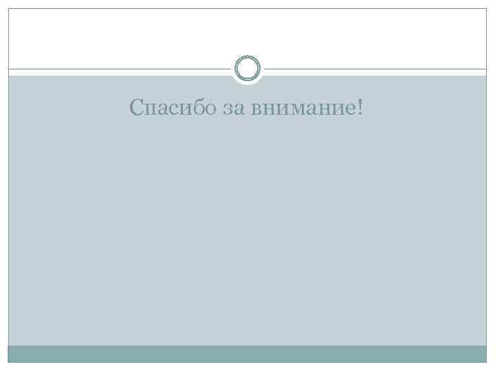 Спасибо за внимание! 