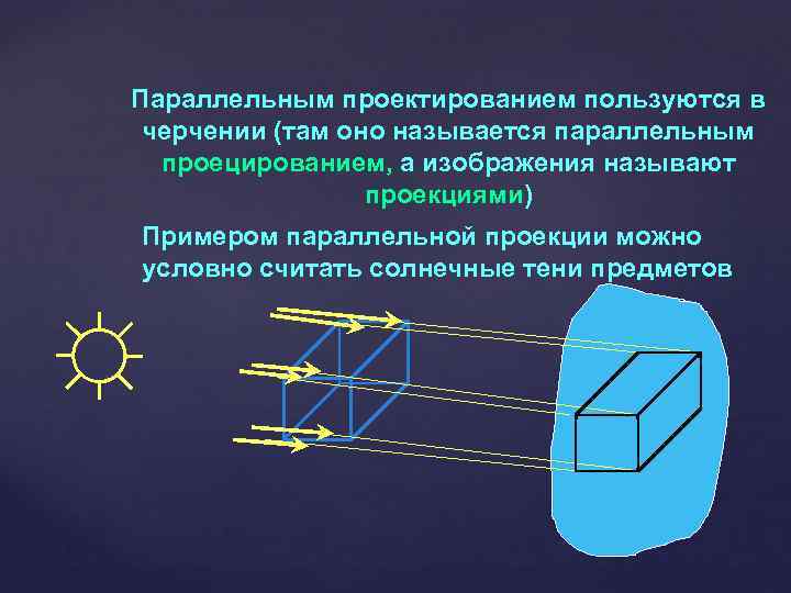 Наглядное изображение полученное параллельным проецированием называется