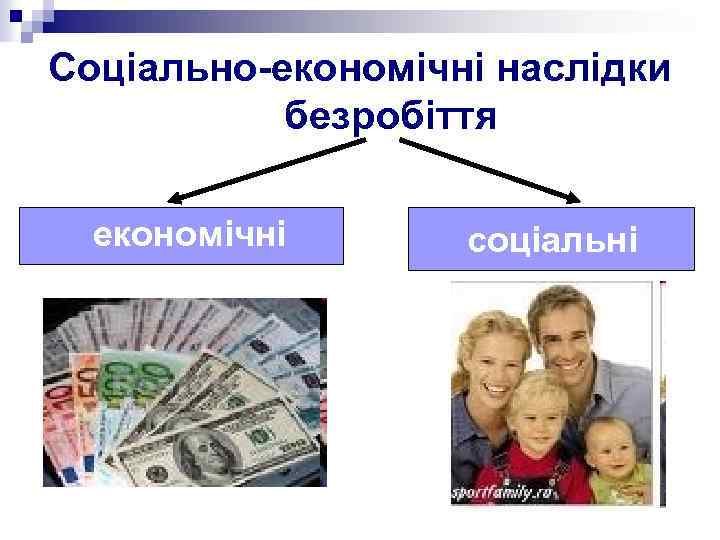 Соціально-економічні наслідки безробіття економічні соціальні 
