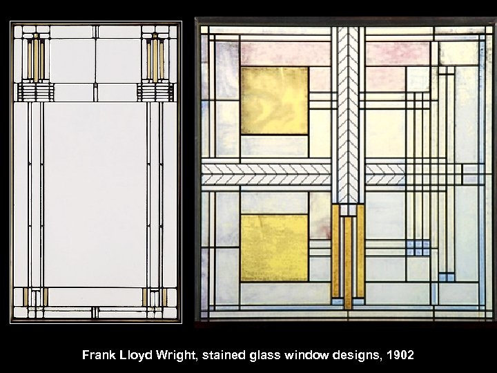 Frank Lloyd Wright, stained glass window designs, 1902 