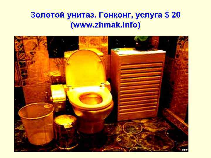 Золотой унитаз. Гонконг, услуга $ 20 (www. zhmak. info) 