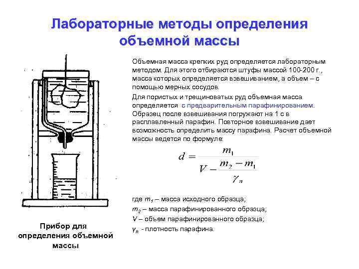 Лабораторная определение плотности