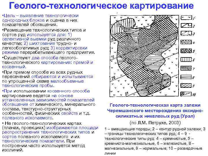 Геолого-технологическое картирование • Цель – выявление технологически однородных блоков и оценка в них показателей