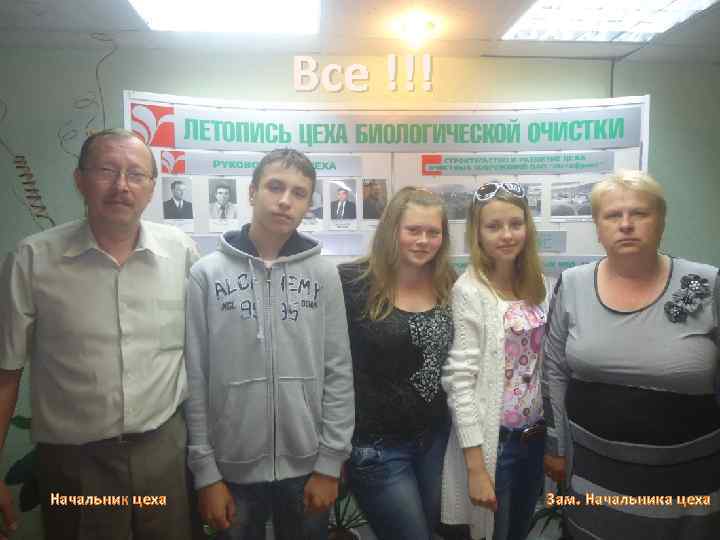 Все !!! Начальник цеха Зам. Начальника цеха 