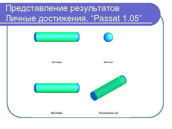 Представление результатов Личные достижения. “Passat 1. 05” 