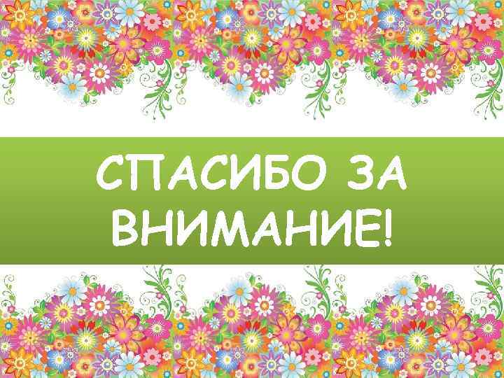 СПАСИБО ЗА ВНИМАНИЕ! 
