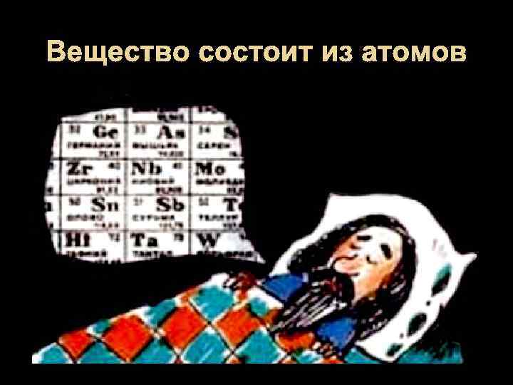 Вещество состоит из атомов 