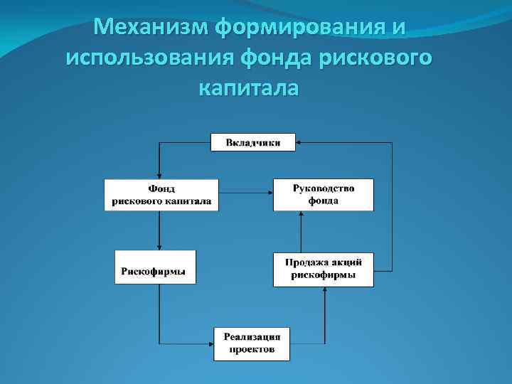 Механизм формирования и использования фонда рискового капитала 