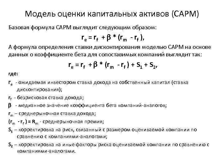 Основы оценки активов. Модель оценки капитальных активов САРМ формула. Модель Шарпа CAPM. Формула оценки модели Camp. CAPM (модель оценки капитальных активов). Коэффициент бета..