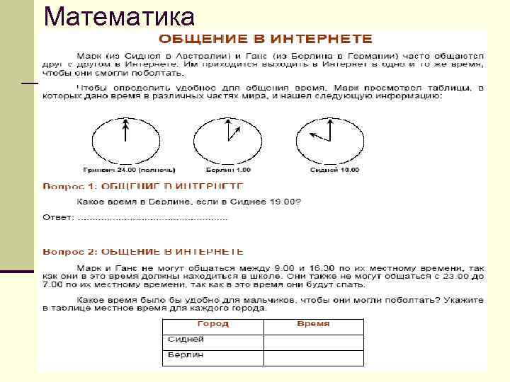 Математика 