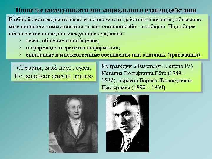 Понятие коммуникативно-социального взаимодействия В общей системе деятельности человека есть действия и явления, обозначаемые понятием