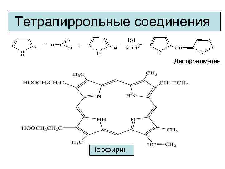 Тетрапиррольные соединения Дипиррилметен Порфирин 