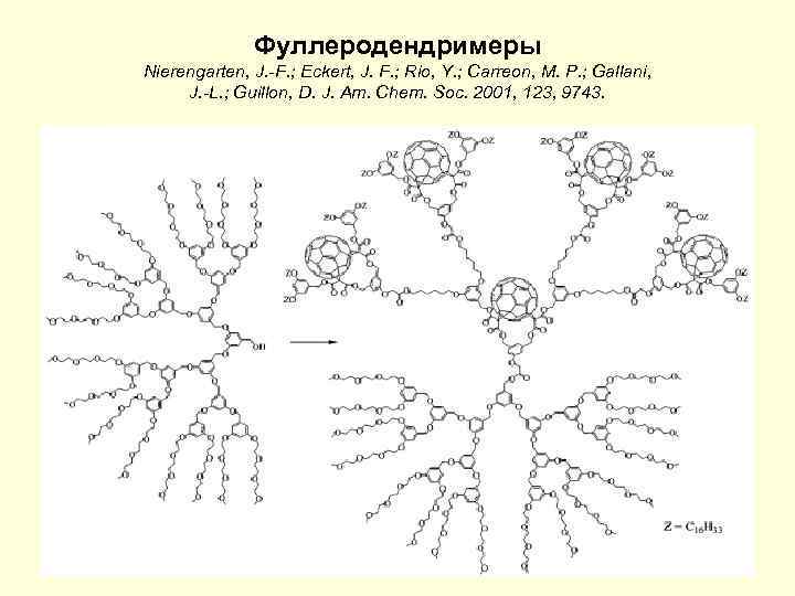 Фуллеродендримеры Nierengarten, J. -F. ; Eckert, J. F. ; Rio, Y. ; Carreon, M.